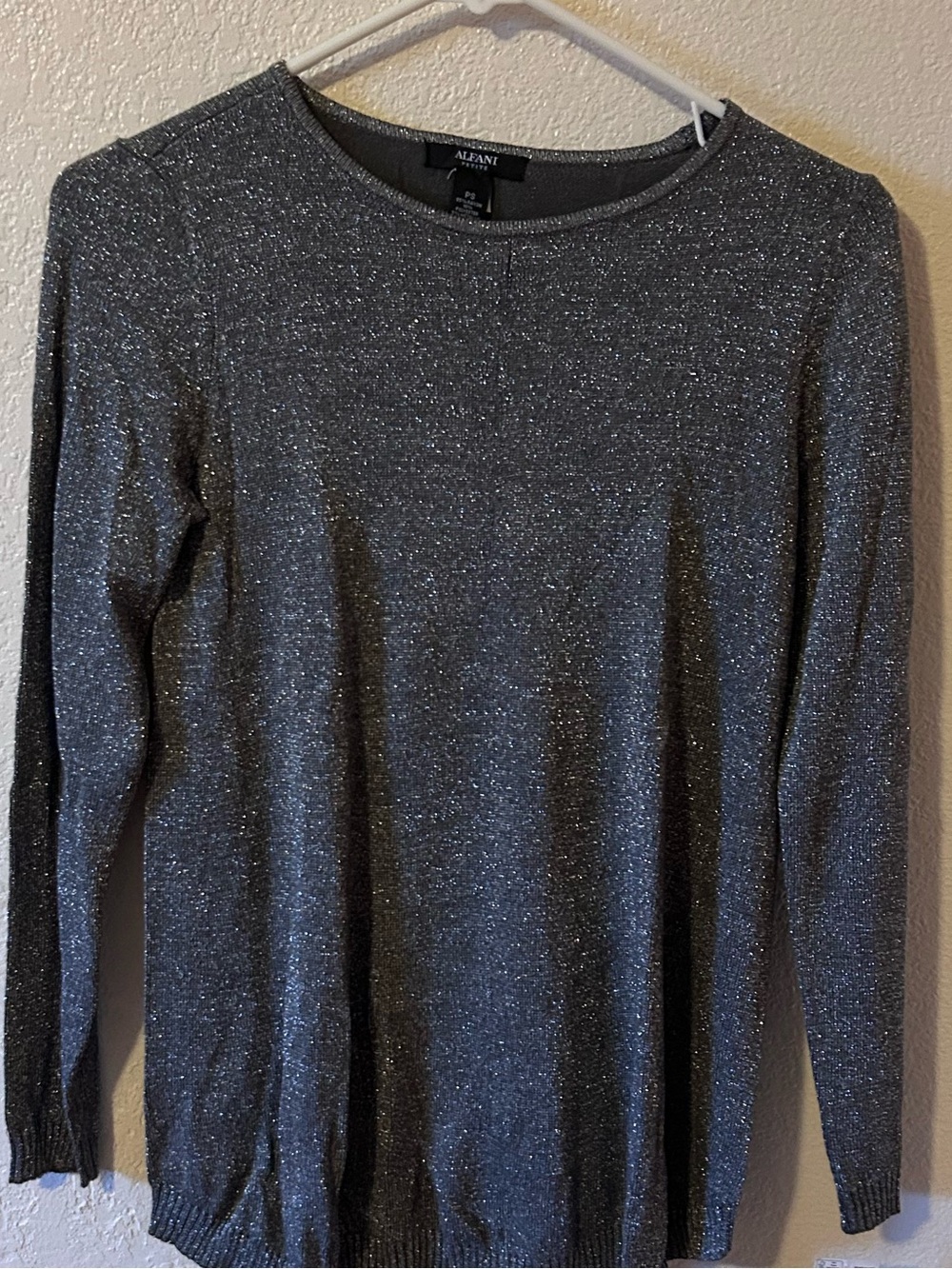 NWT: Alfani metallic grey sweater